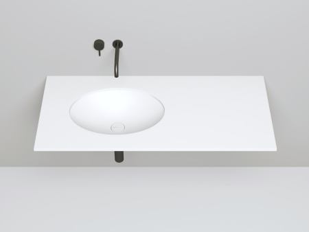 Раковина из искусственного камня S-Sense Salini Marea 1802111GF 60х40 встраиваемая цвет белый